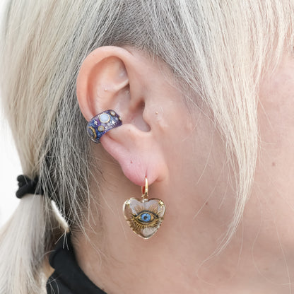 EYE HEART EARRINGS / CLEAR