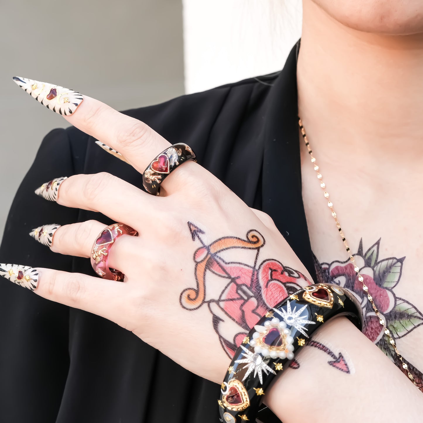 ANGEL RING / HEART / BLACK / RED #13 #14 #17