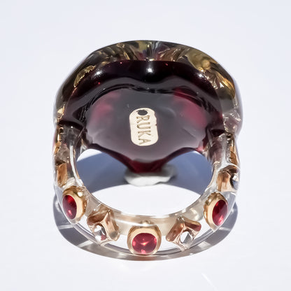 EYE HEART RING / RED / #15