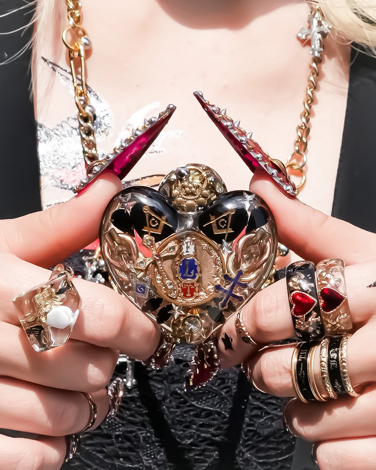 LOVE NECKLACE / MASONIC / BLACK
