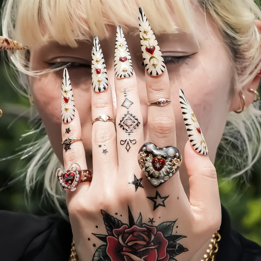 LOVE ANGEL RING / HEART / RED × CLEAR / #15