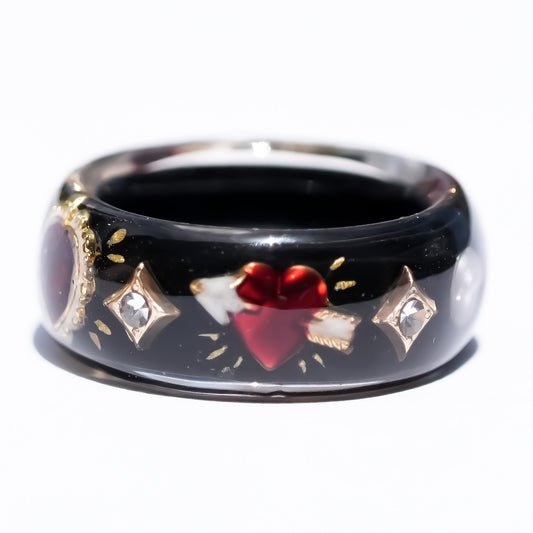 LOVE RING / HEART ARROW / BLACK / #14