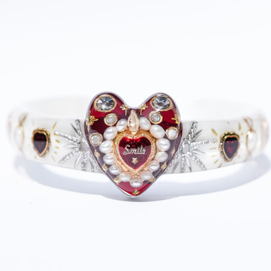 LOVE SMILE BRACELET / RED / WHITE