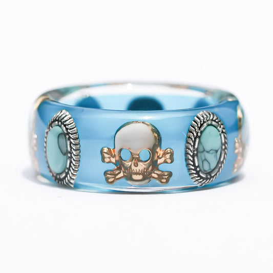MEMENTO MORI RING / BLUE / TURQUOISE / #14