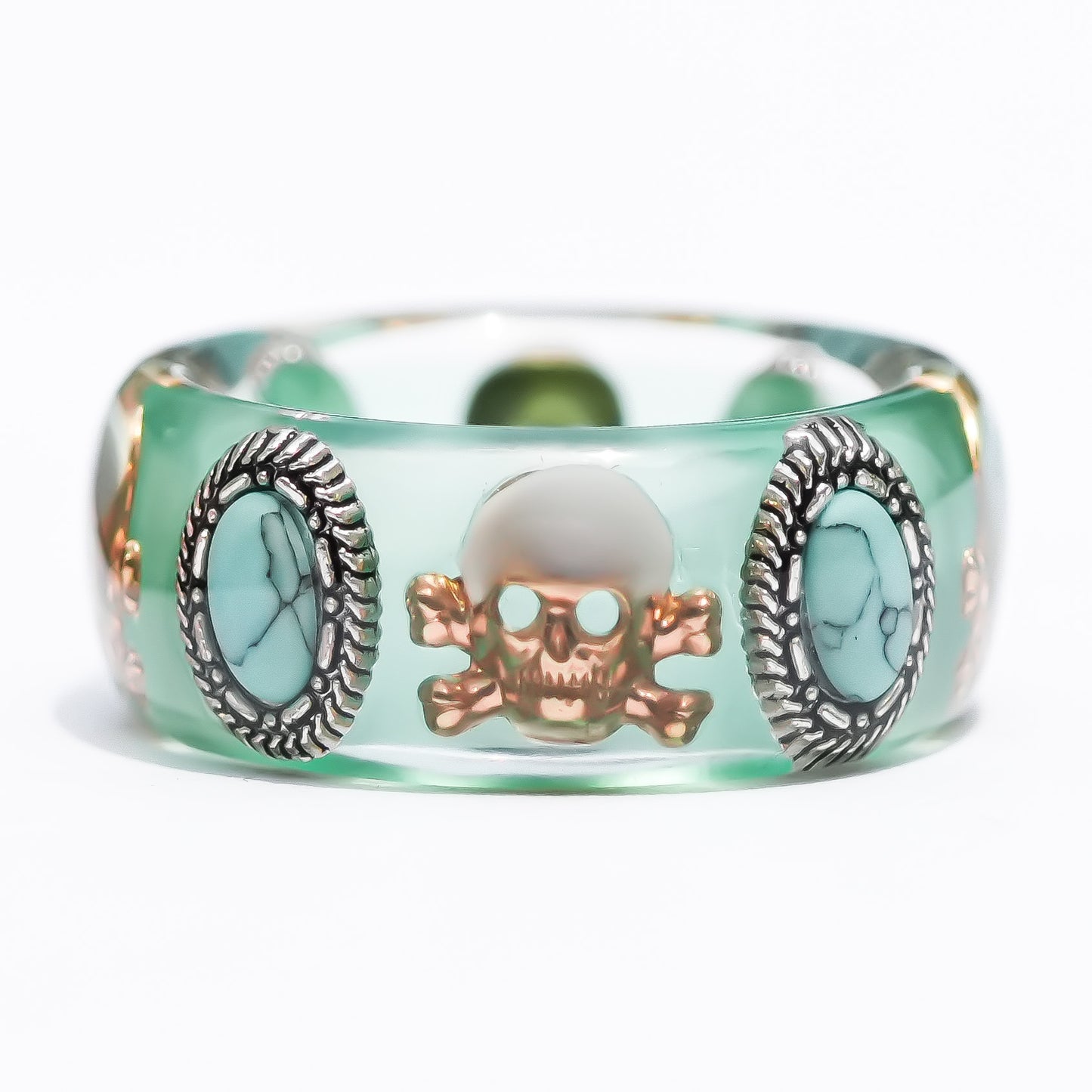 MEMENTO MORI RING / GREEN / TURQUOISE / #10 