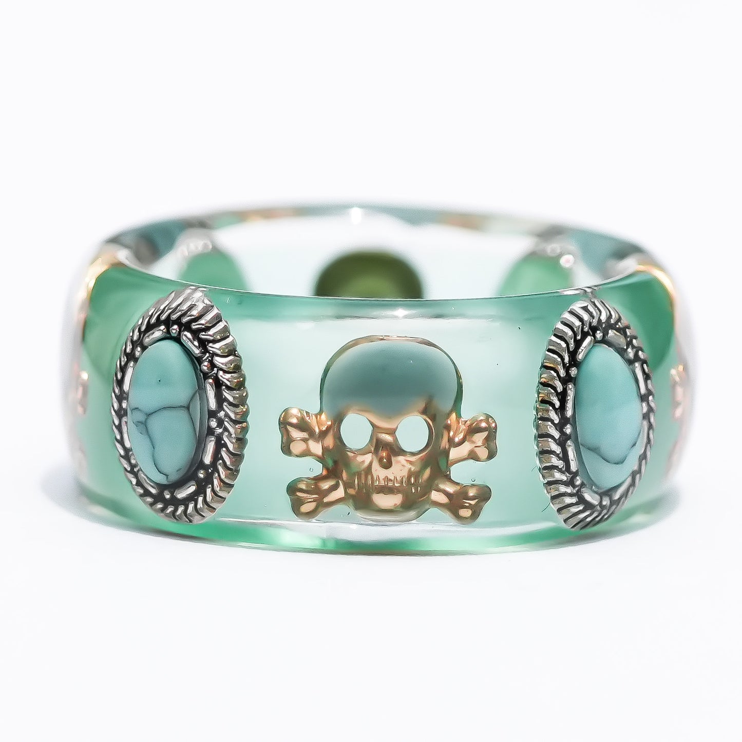 MEMENTO MORI RING / GREEN / TURQUOISE / #10 