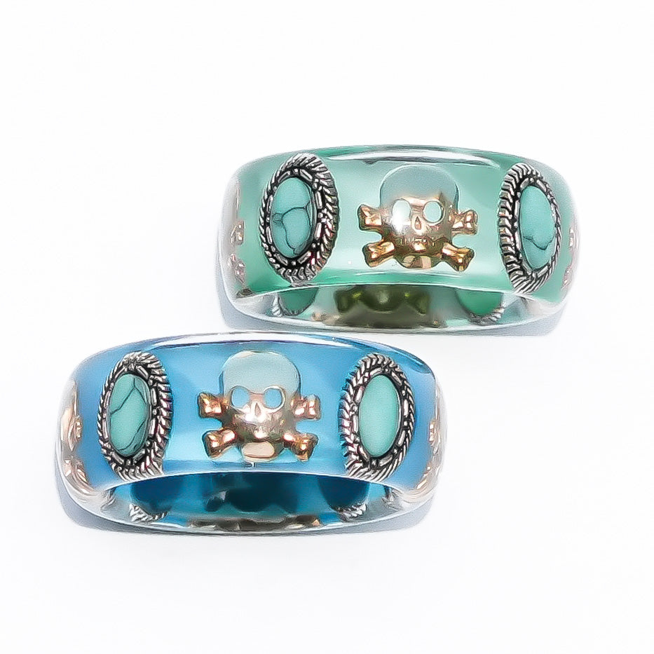 MEMENTO MORI RING / GREEN / TURQUOISE / #10 