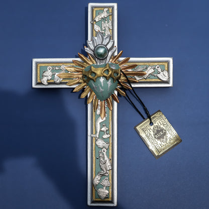 CROSS DECOR 3 / SILVER × GREEN / MILAGRO
