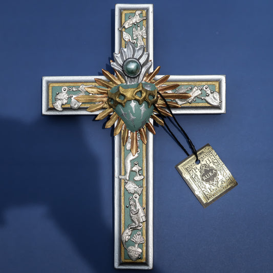 CROSS DECOR 3 / SILVER × GREEN / MILAGRO
