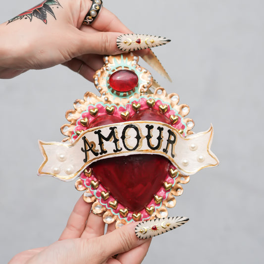 HEART DECOR / RED PINK【 AMOUR】