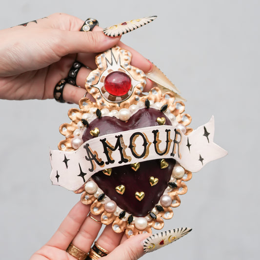 HEART DECOR / BROWN【 AMOUR】