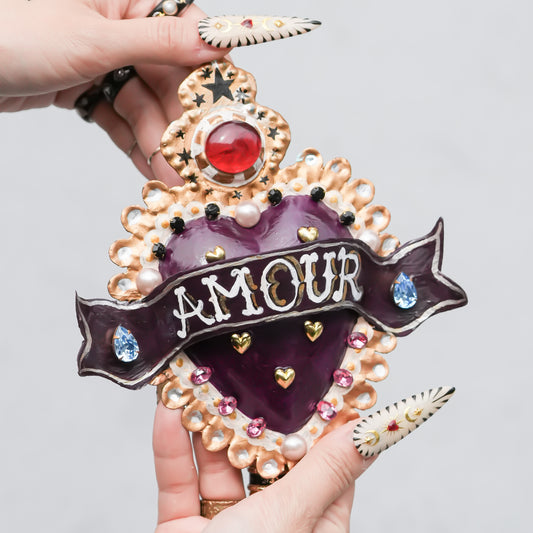 HEART DECOR / PURPLE【 AMOUR】