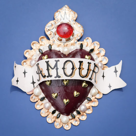 HEART DECOR / BROWN【 AMOUR】