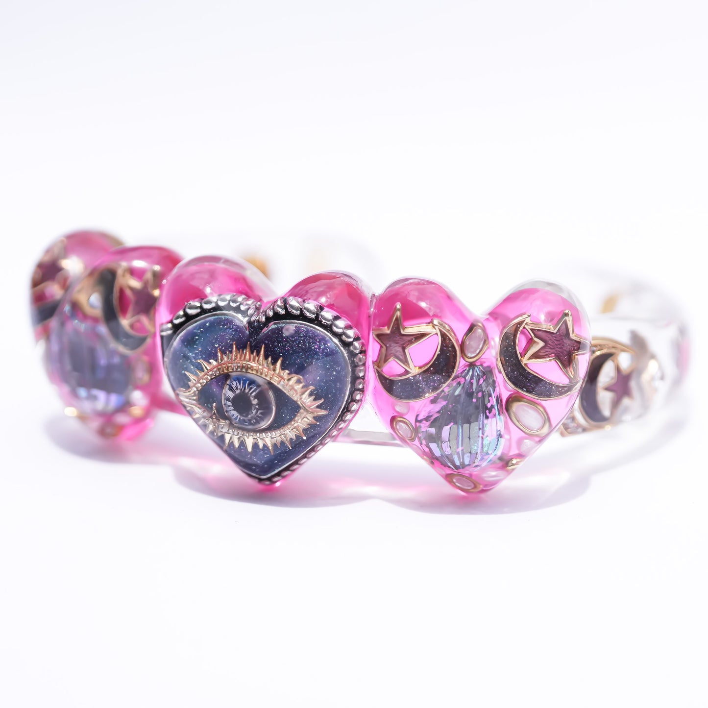LOVE BRACELET / TRIPLE HEART / EYE / PINK / BLUE