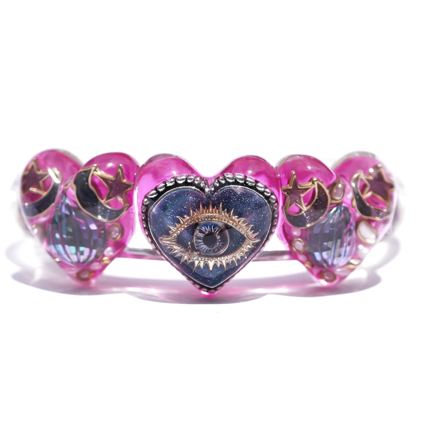 LOVE BRACELET / TRIPLE HEART / EYE / PINK / BLUE