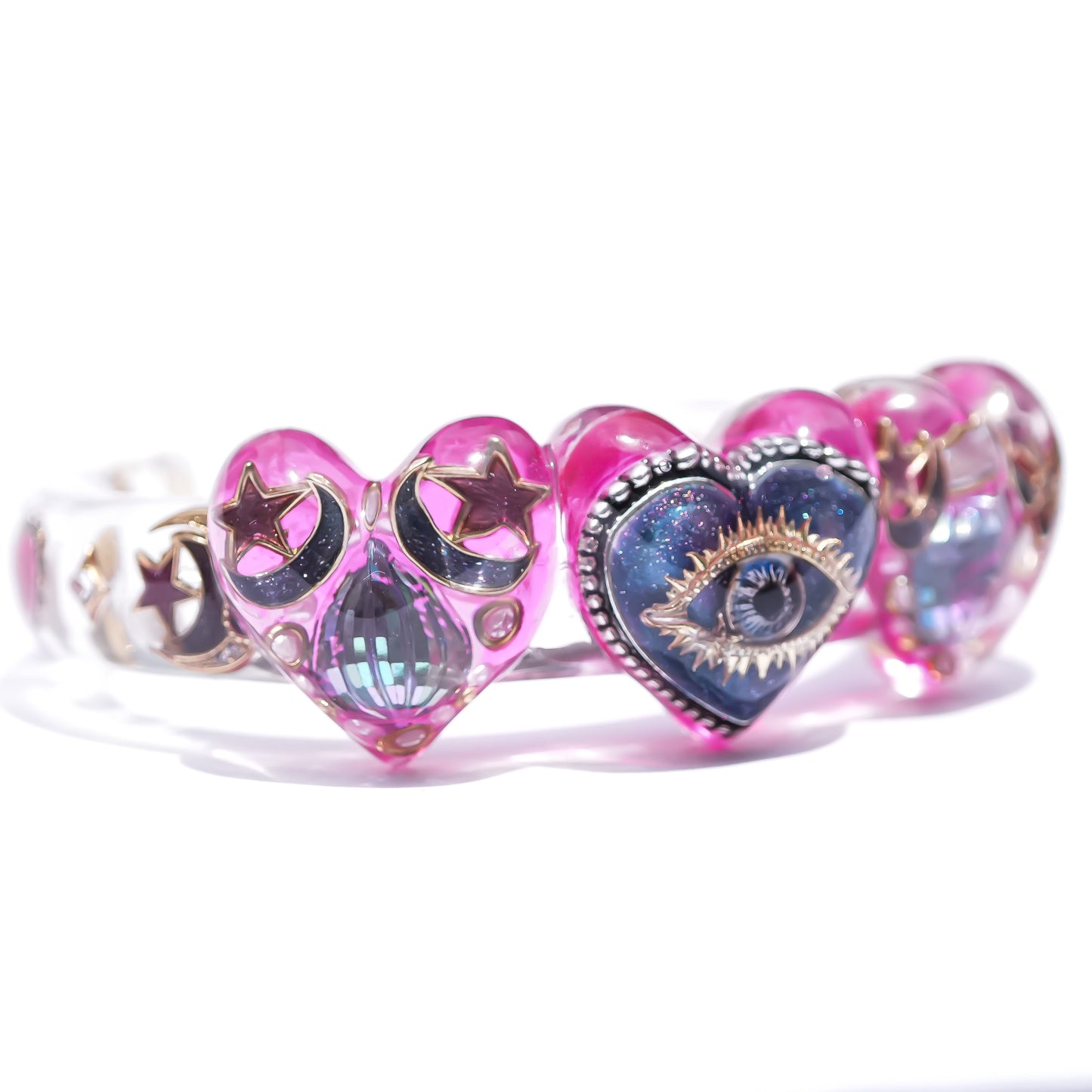 LOVE BRACELET / TRIPLE HEART / EYE / PINK / BLUE