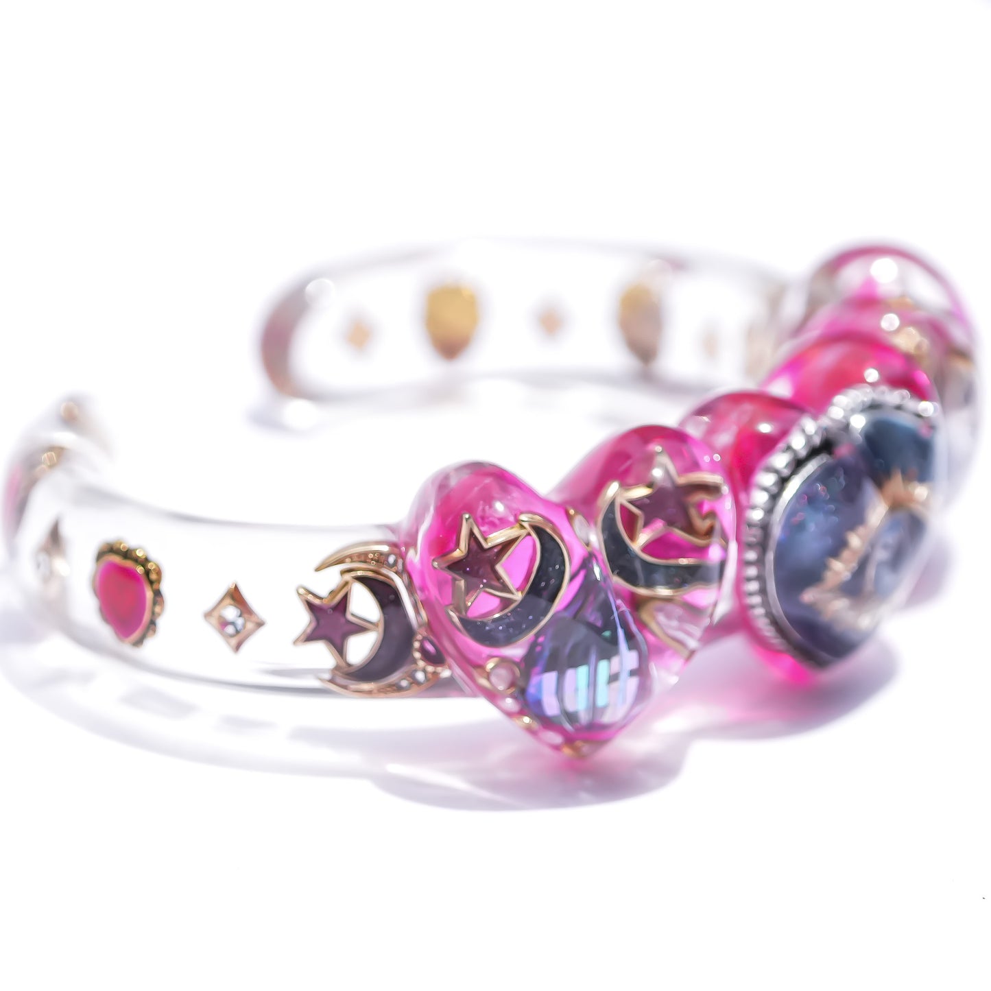 LOVE BRACELET / TRIPLE HEART / EYE / PINK / BLUE