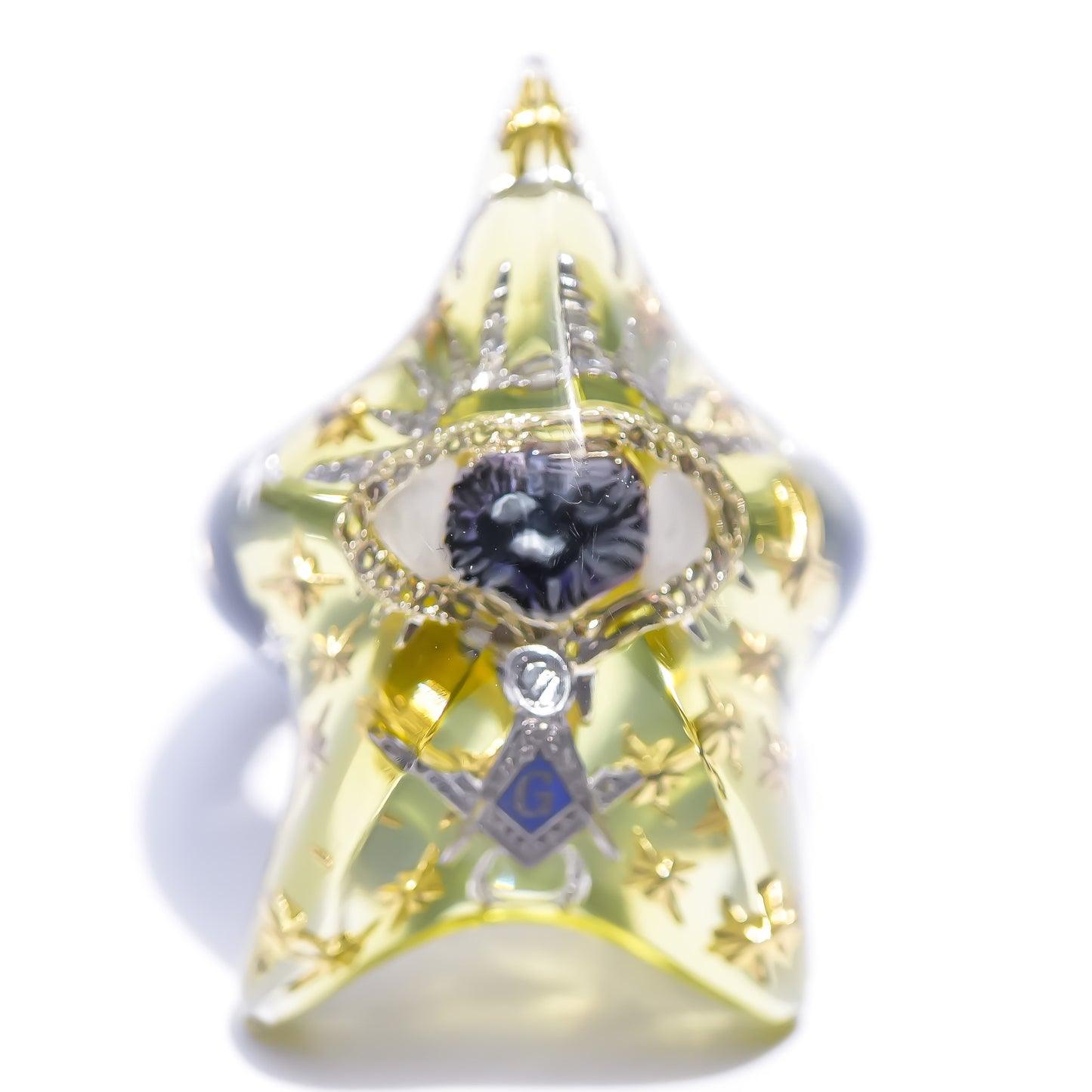 STAR RING / EYE / MASONIC / YELLOW / #13