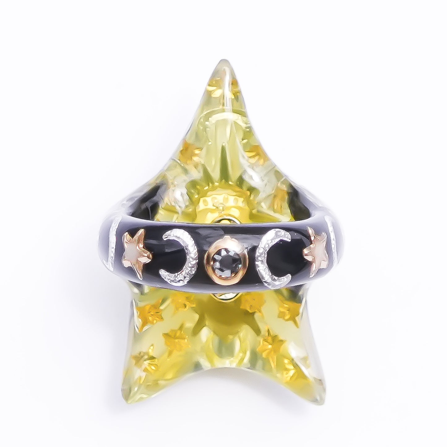 STAR RING / EYE / MASONIC / YELLOW / #13