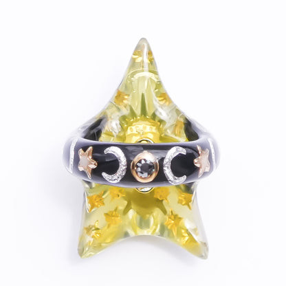 STAR RING / EYE / MASONIC / YELLOW / #13
