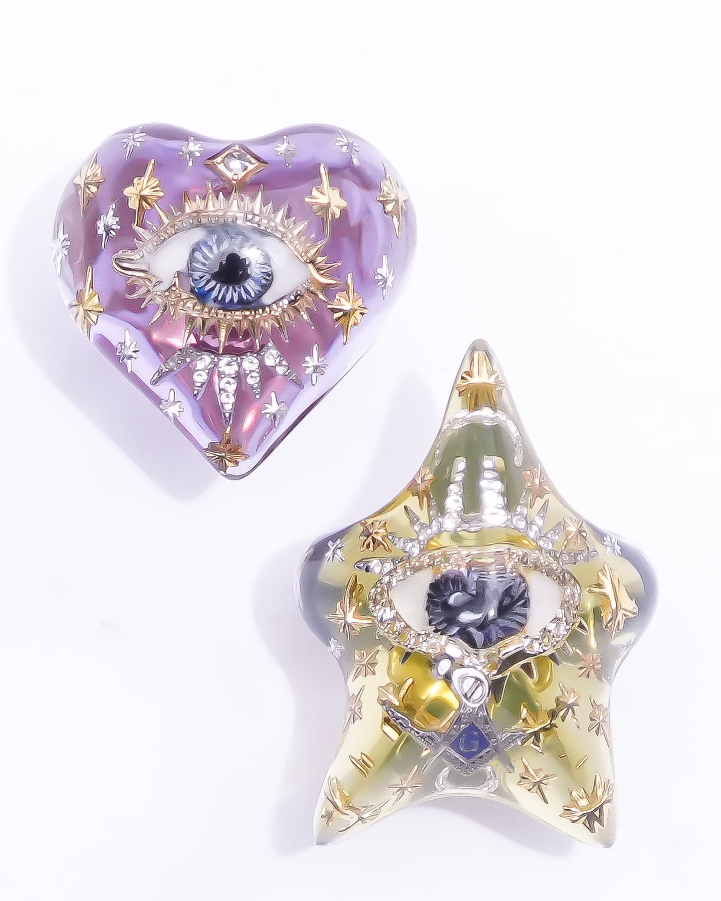 STAR RING / EYE / MASONIC / YELLOW / #13