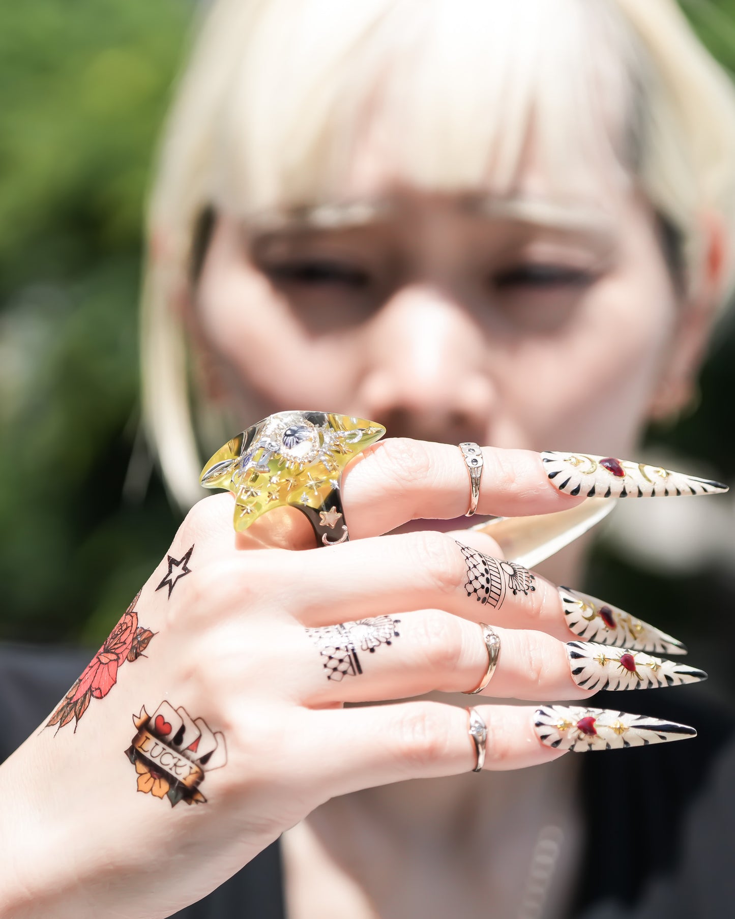 STAR RING / EYE / MASONIC / YELLOW / #13