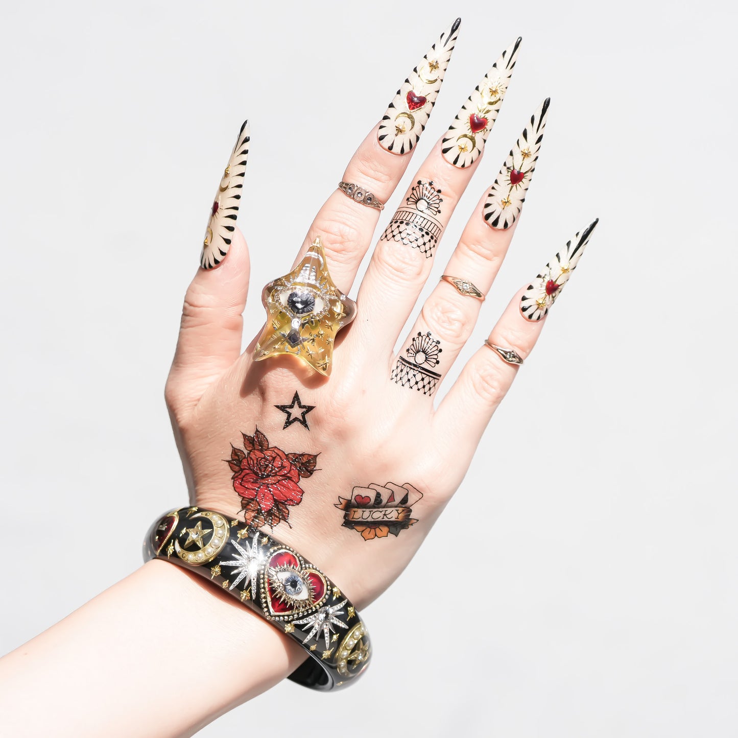 STAR RING / EYE / MASONIC / YELLOW / #13