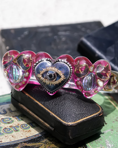 LOVE BRACELET / TRIPLE HEART / EYE / PINK / BLUE