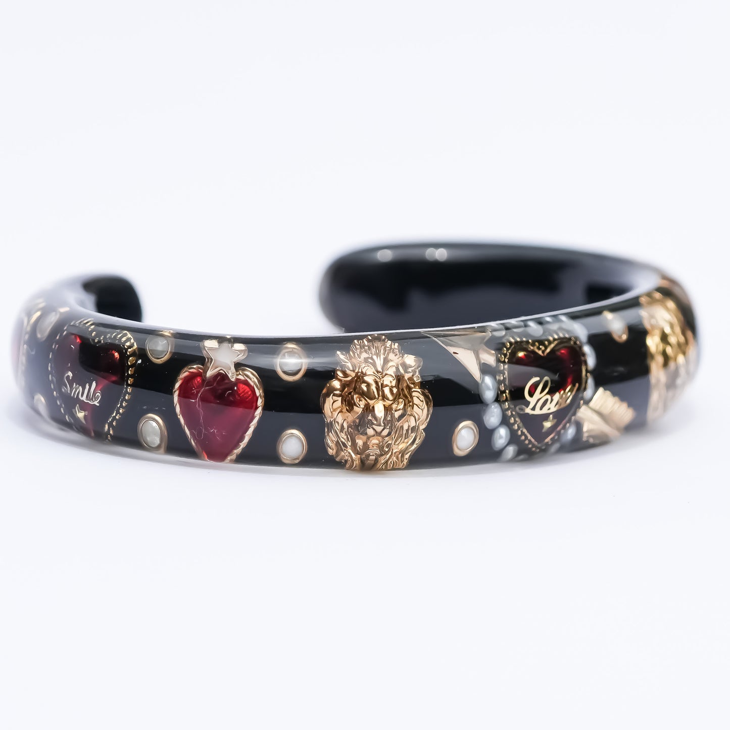 LOVE BRACELET / ARROW HEART / PEARL / BLACK
