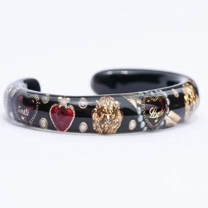LOVE BRACELET / ARROW HEART / PEARL / BLACK