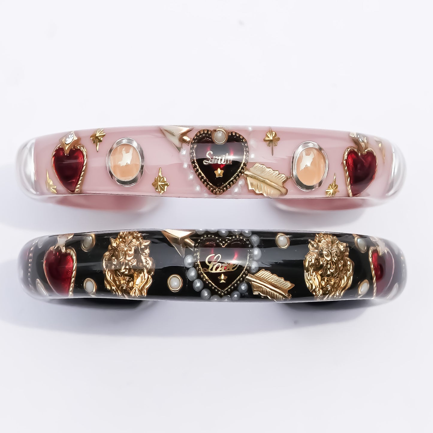 LOVE BRACELET / ARROW HEART / PEARL / SMOKY PINK