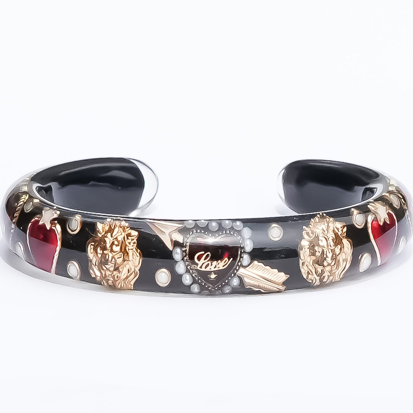 LOVE BRACELET / ARROW HEART / PEARL / BLACK