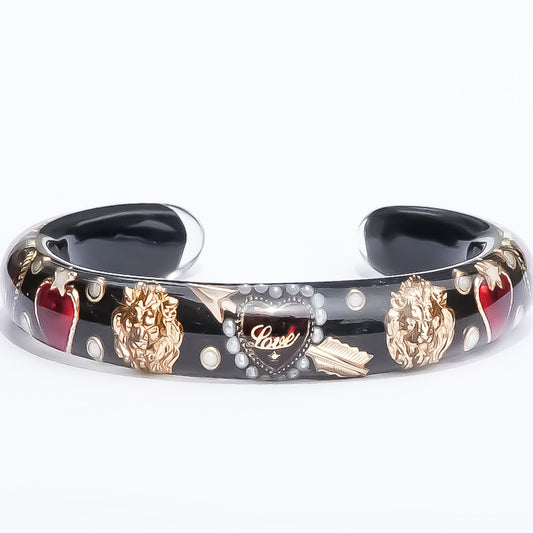 LOVE BRACELET / ARROW HEART / PEARL / BLACK
