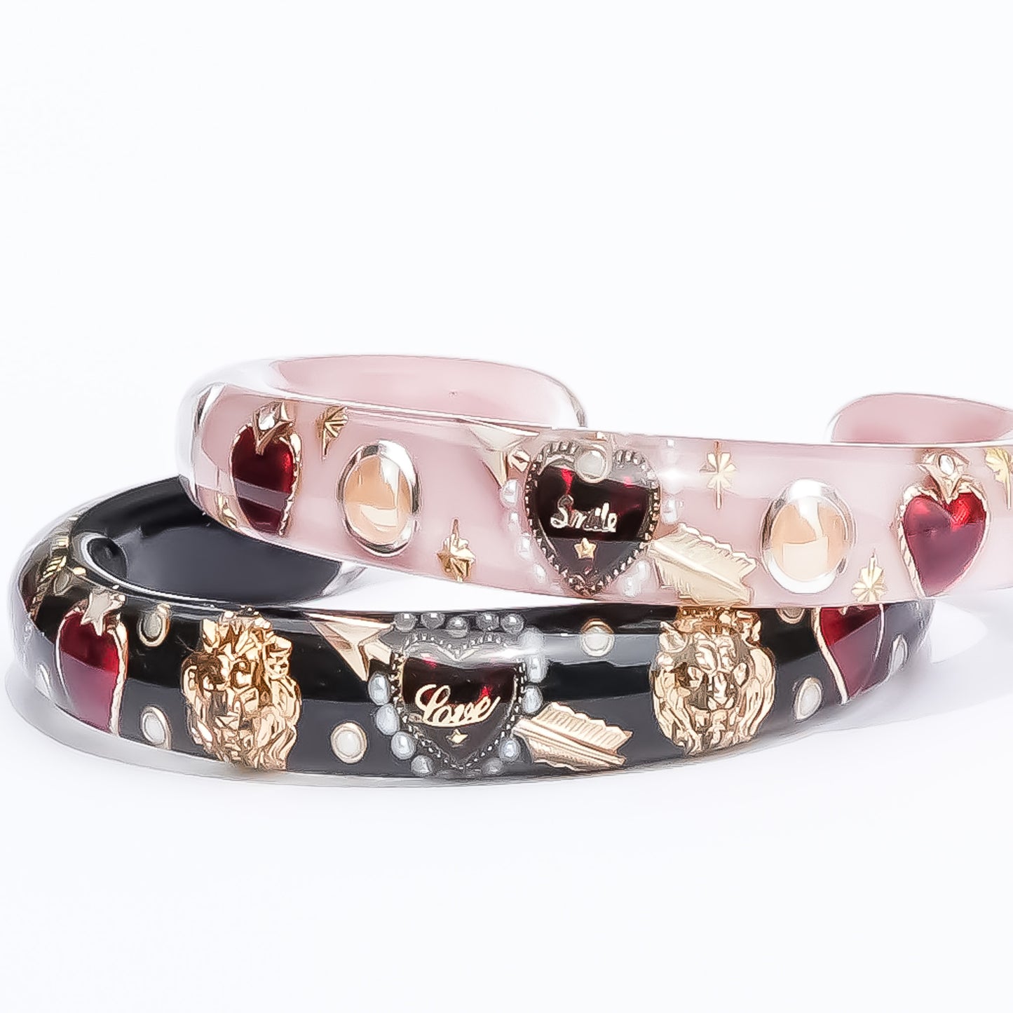 LOVE BRACELET / ARROW HEART / PEARL / SMOKY PINK