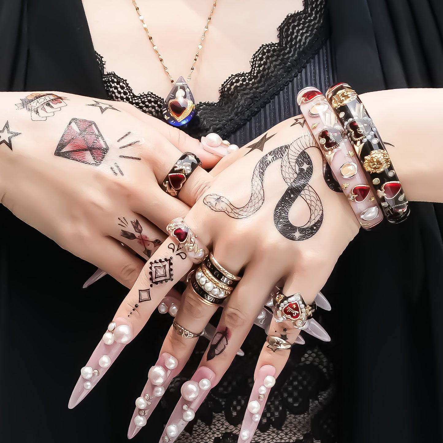 ANGEL RING / HEART / BLACK / RED #13 #14 #17