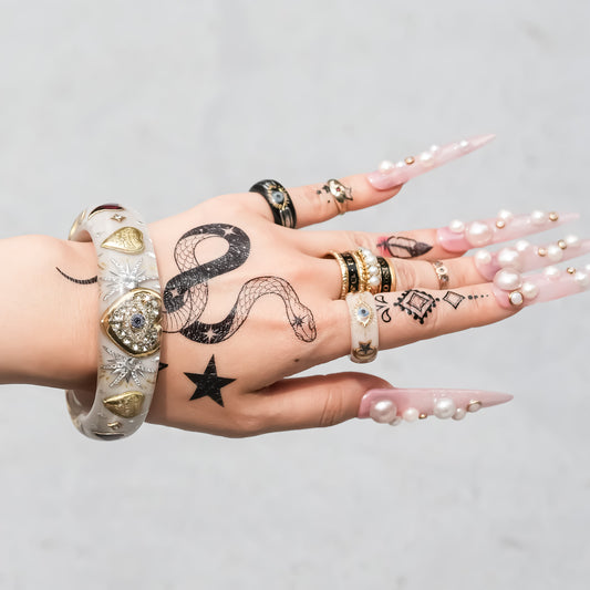 LOVE BRACELET / EYE / HEART / HORSESHOE / SMOKY BEIGE