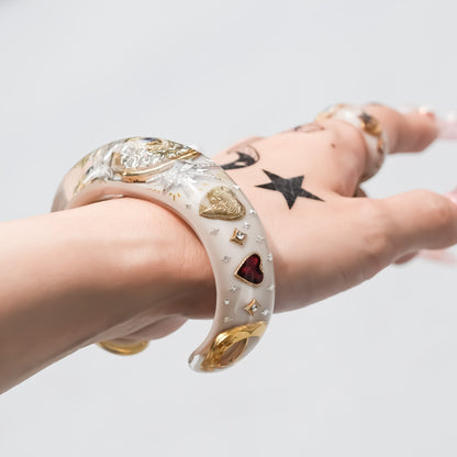 LOVE BRACELET / EYE / HEART / HORSESHOE / SMOKY BEIGE