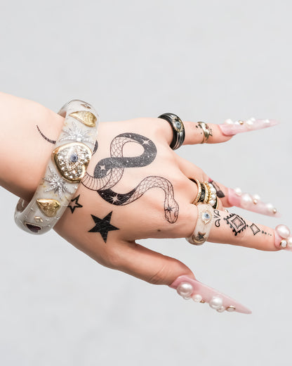 LOVE BRACELET / EYE / HEART / HORSESHOE / SMOKY BEIGE