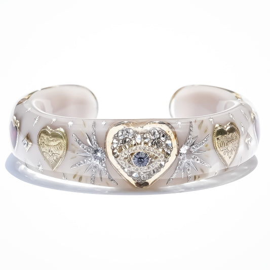 LOVE BRACELET / EYE / HEART / HORSESHOE / SMOKY BEIGE