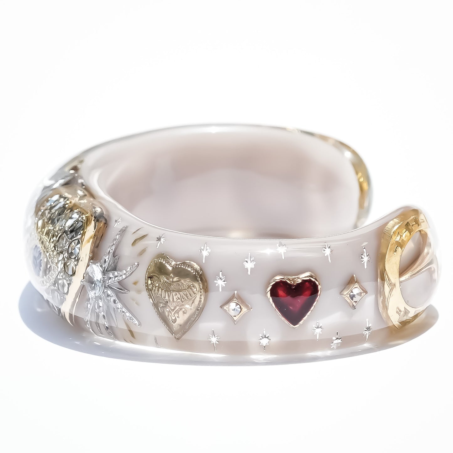 LOVE BRACELET / EYE / HEART / HORSESHOE / SMOKY BEIGE