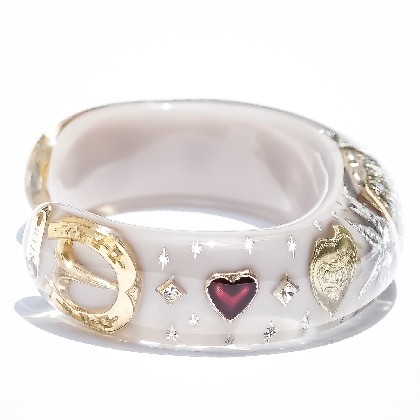 LOVE BRACELET / EYE / HEART / HORSESHOE / SMOKY BEIGE