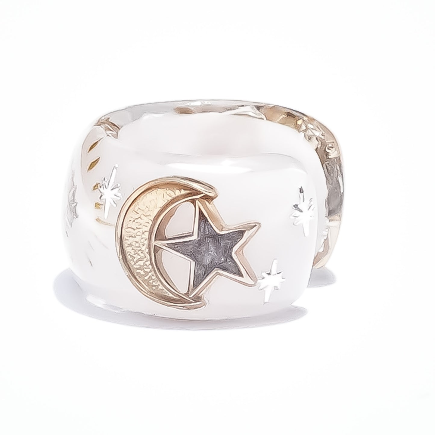 EYE EARRING / STAR MOON / SMOKY BEIGE