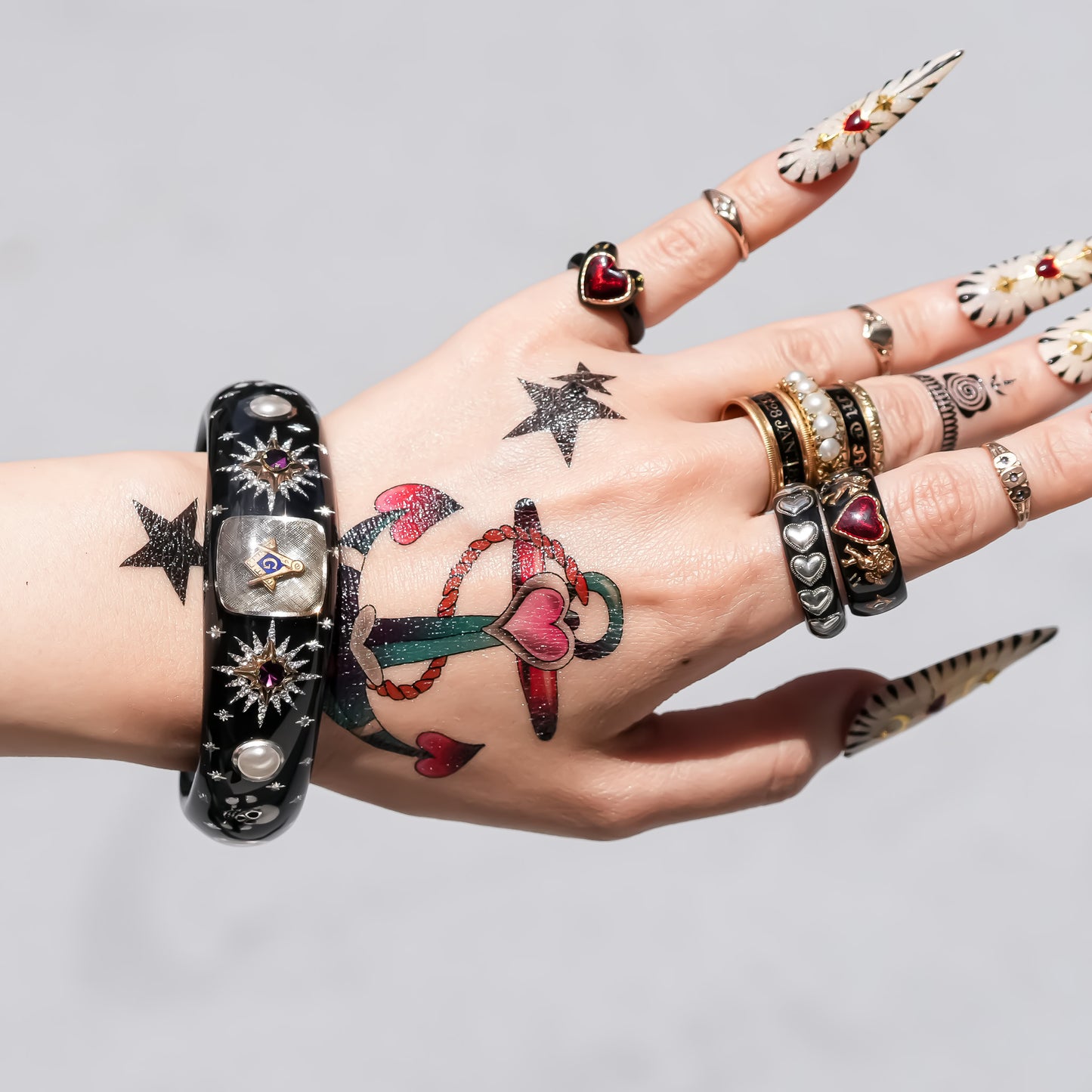 MASONIC BRACELET / MEMENTO MORI / BLACK
