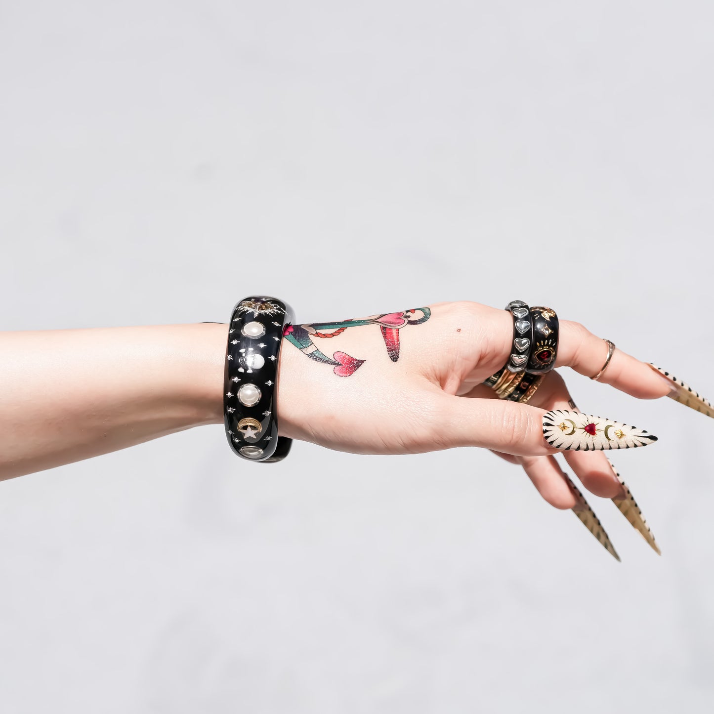 MASONIC BRACELET / MEMENTO MORI / BLACK