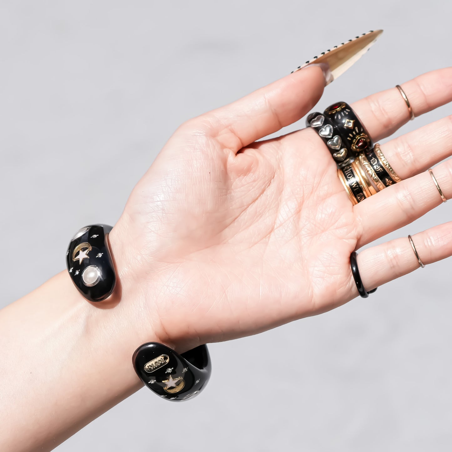 MASONIC BRACELET / MEMENTO MORI / BLACK
