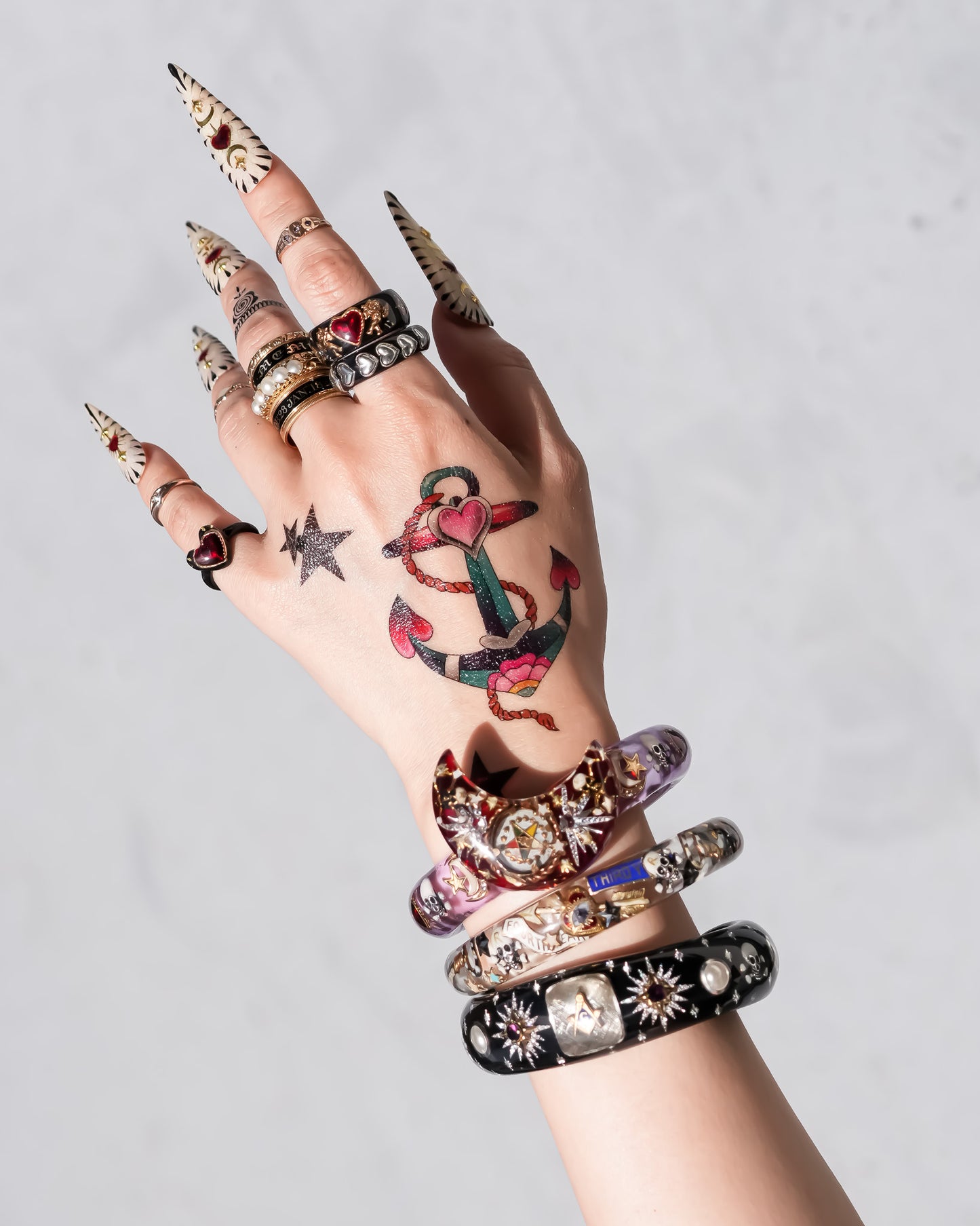 MASONIC BRACELET / MEMENTO MORI / BLACK