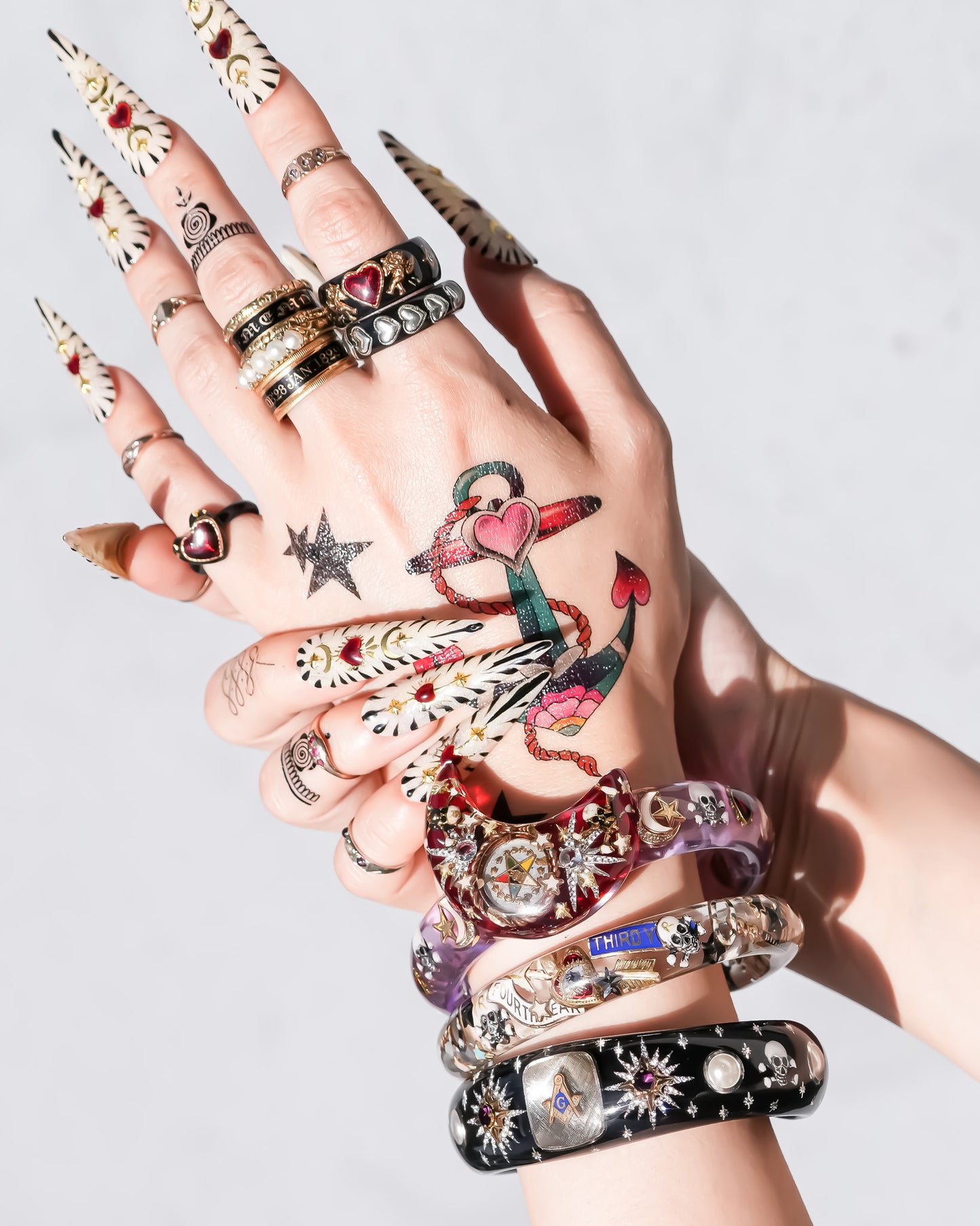 MASONIC BRACELET / MEMENTO MORI / BLACK