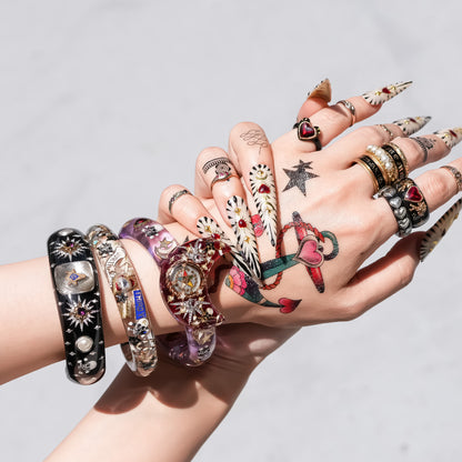 MASONIC BRACELET / MEMENTO MORI / BLACK