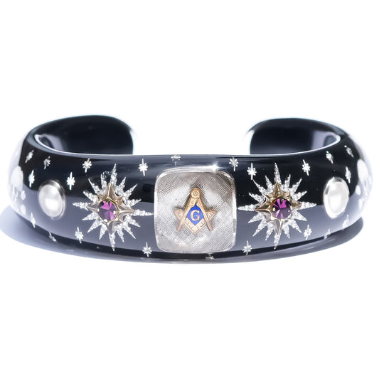 MASONIC BRACELET / MEMENTO MORI / BLACK