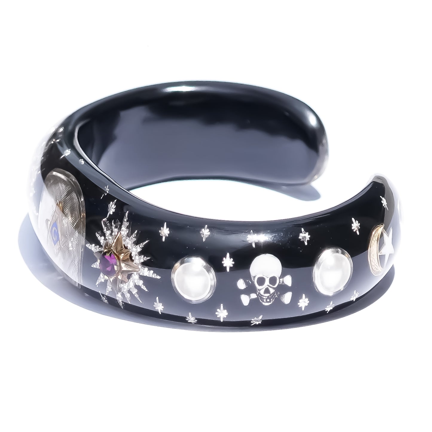 MASONIC BRACELET / MEMENTO MORI / BLACK